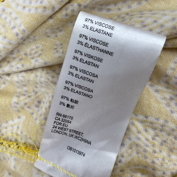MAEVE Anthropologie Size XS Fete Yellow Handkerchief Midi Dress - Picture 13 of 16